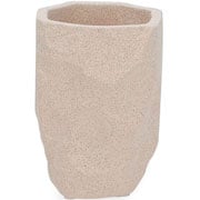 Copo em Cimento Multiuso Geométrico Bege 10x7 cm