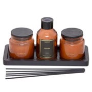 Jogo Difusor de Vidro com Velas Perfumadas 4 Peças