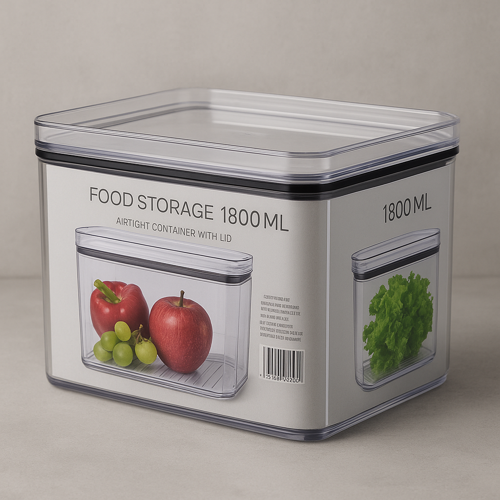 Pote Hermético Retangular Lumini 1,8 Litros