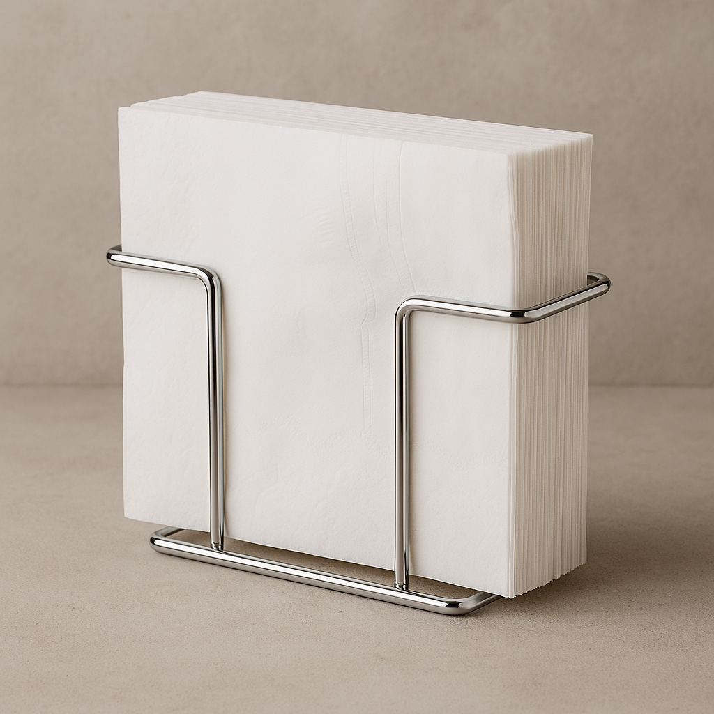 Porta Guardanapos Aço Inox Cromado Future 13x09cm