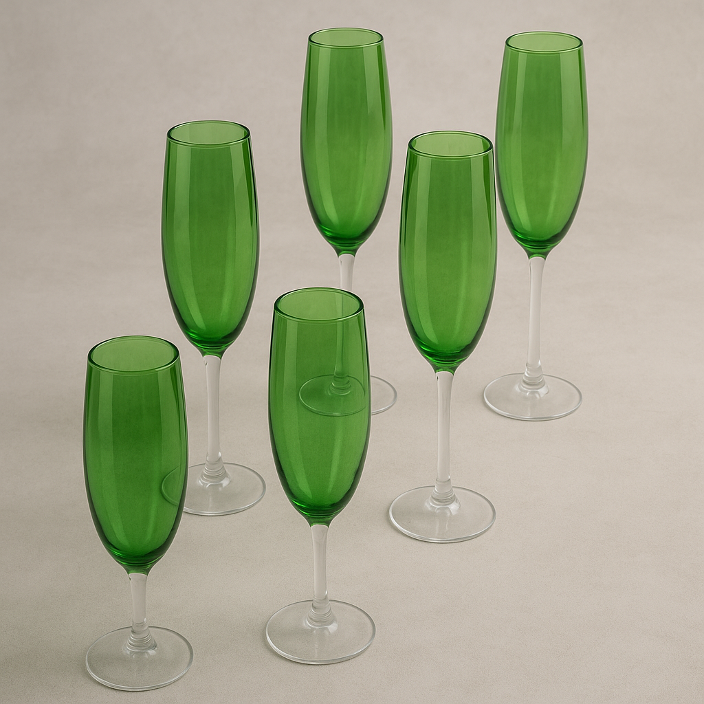 Jogo de Taças de Cristal Bohemia Gastro Verde 220 ml