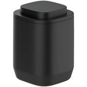 Porta Algodão Poliestireno Aura Preto 08x11 cm
