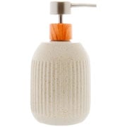 Porta Sabonete Líquido em Cerâmica Granilite Lines Branco 430 ml