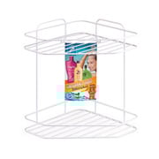 Suporte Cantoneira em Aço Dupla Multiuso Branca 31x31 cm