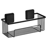 Suporte de Aço para Shampoo Adesivo Preto 15x32 cm
