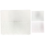Toalha de Algodão para Lavabo Bordada Branca 50x32 cm