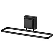 Toalheiro Aço Preto Fosco 25cm Fixação Ventosa