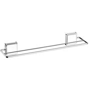 Toalheiro Aço Fixação Adesiva Duplo Cromado 45x12cm