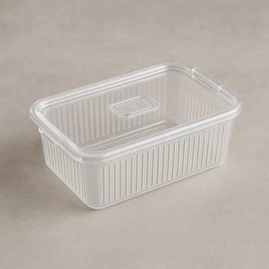 Organizador Acrílico Slim Multiuso com Cesto Branco