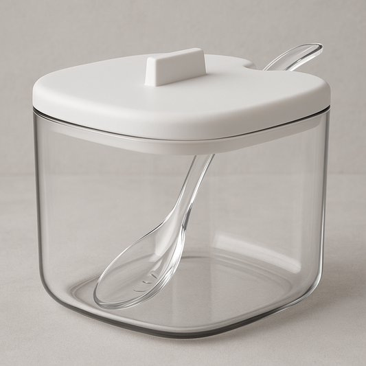 Açucareiro de Acrílico Break Branco 10x12x09 cm