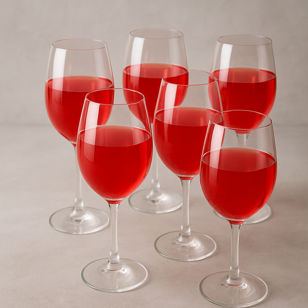 Jogo de Taças Cristal Bohemia Gastro Vermelha 580ml