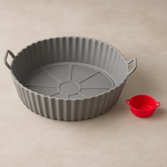 Forma Redonda de Silicone para Air Fryer 20 cm
