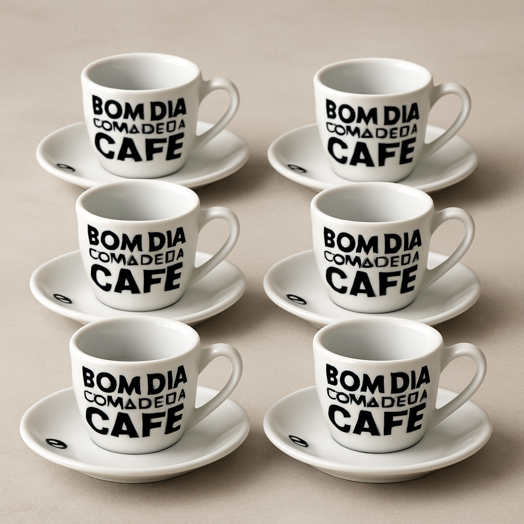 Jogo de Xícaras de Porcelana para Café 90ml 12 Peças