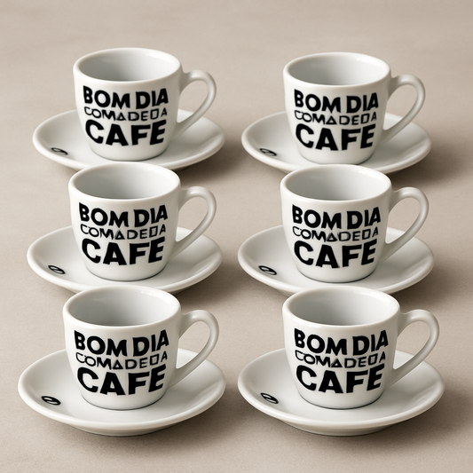 Jogo de Xícaras de Porcelana para Café 90ml 12 Peças