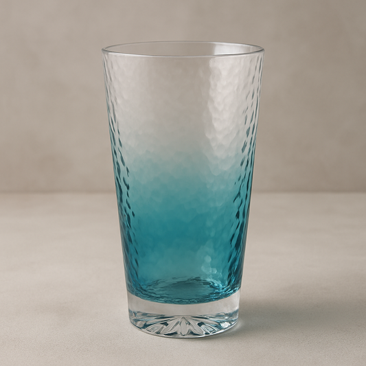 Copo de Acrílico Longo Degradê Azul 500 ml