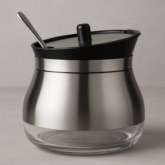 Açucareiro Inox com Colher 2 Peças Dimora Mediterranea