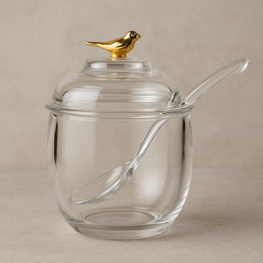 Açucareiro de Cristal Golden Bird 150 ml