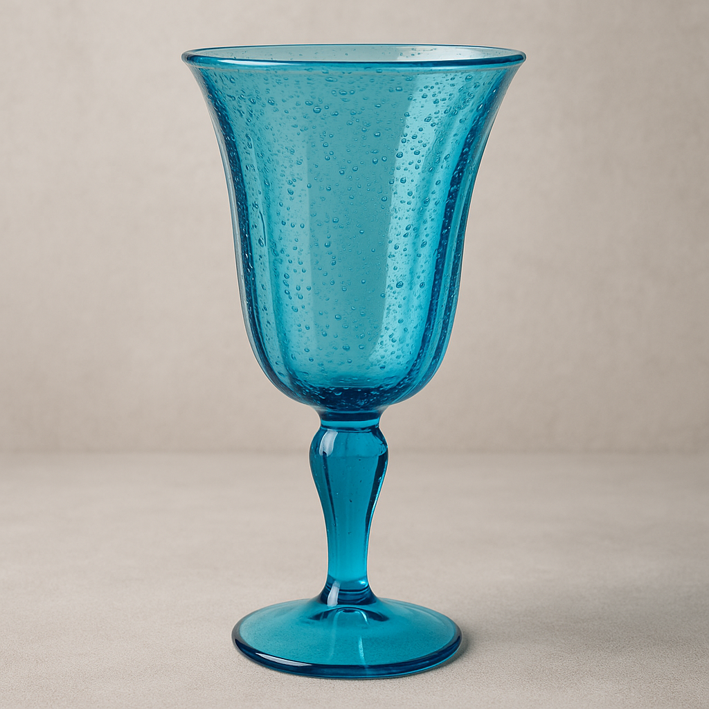 Taça de Acrílico Bolhas Azul 310 ml