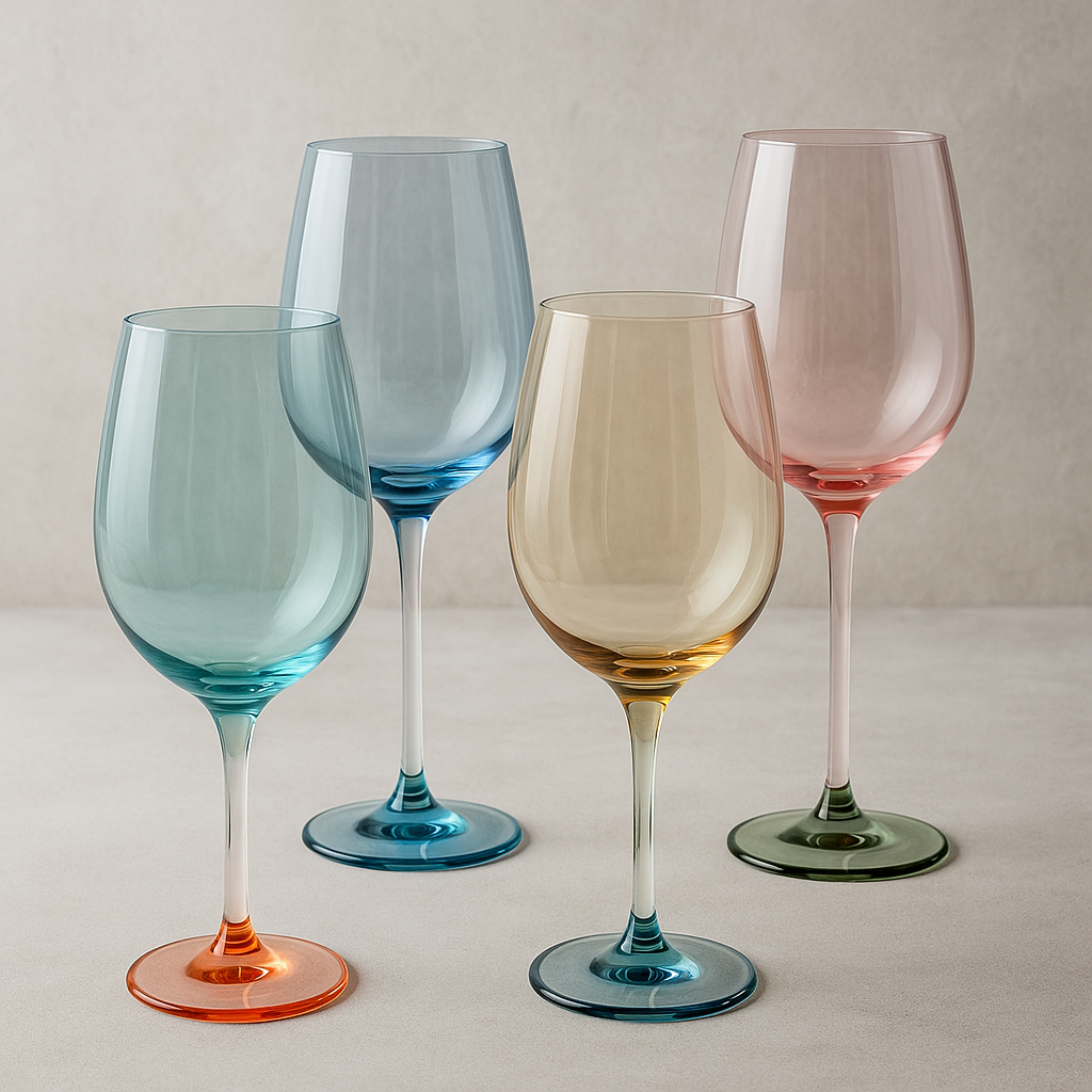 Jogo de taças de vidro Burano para vinho 550 ml 04 peças