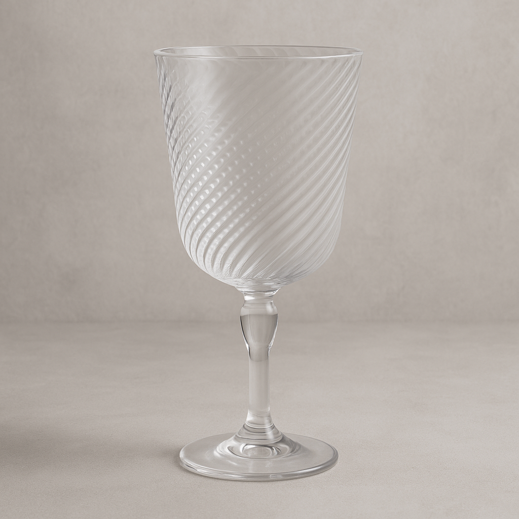 Taça de Acrílico Aspiral 460 ml - Elegância e Resistência