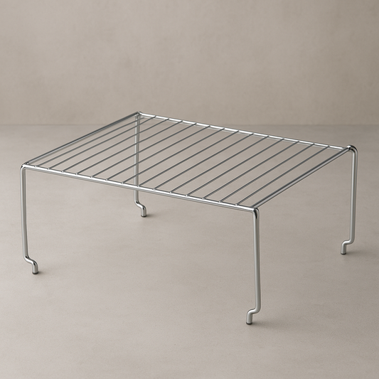 Organizador Multiuso Retangular de Aço Cromado 32x27 cm