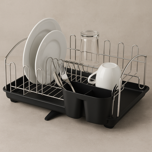 Escorredor de Louças Aço Preto Fosco 43x35 cm