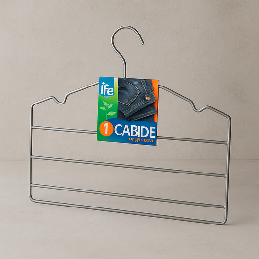 Cabide em Aço Cromado Triplo 35x30 cm