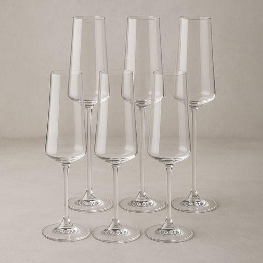 Jogo de taças de cristal Xtra para champanhe 210 ml 06 peças