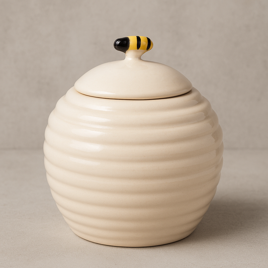 Açucareiro de Porcelana Bee com Colher 300ml