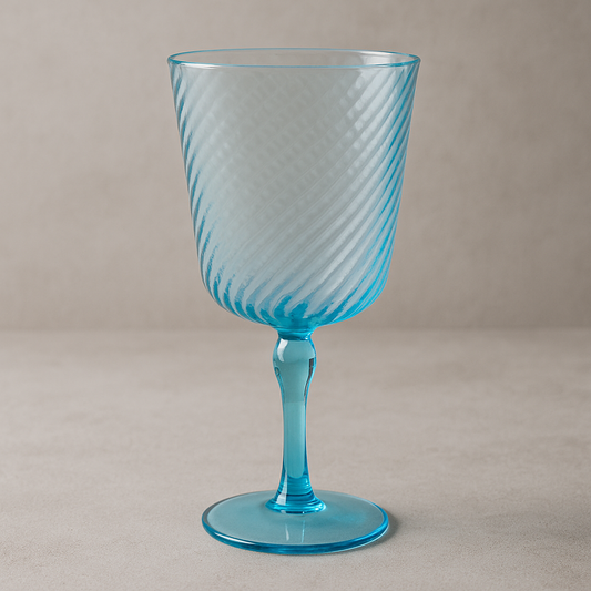 Taça de Acrílico Azul Aspiral 460ml