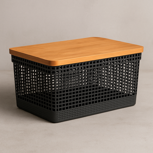 Cesto organizador Grid preto 20 litros