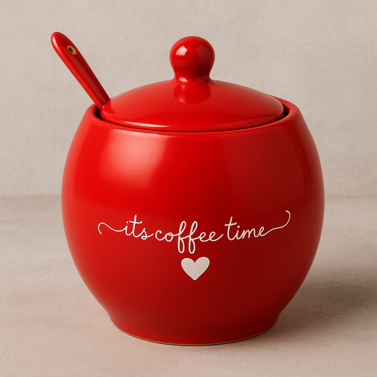 Açucareiro Porcelana Lamour Vermelho 350ml