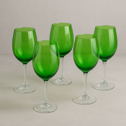 Jogo de Taças de Cristal Bohemia Gastro para Água Verde