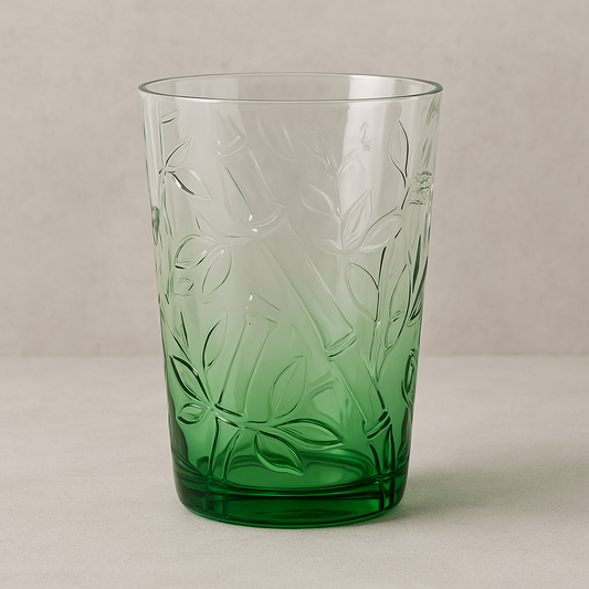 Copo Longo em Acrílico Bambu Verde 420ml