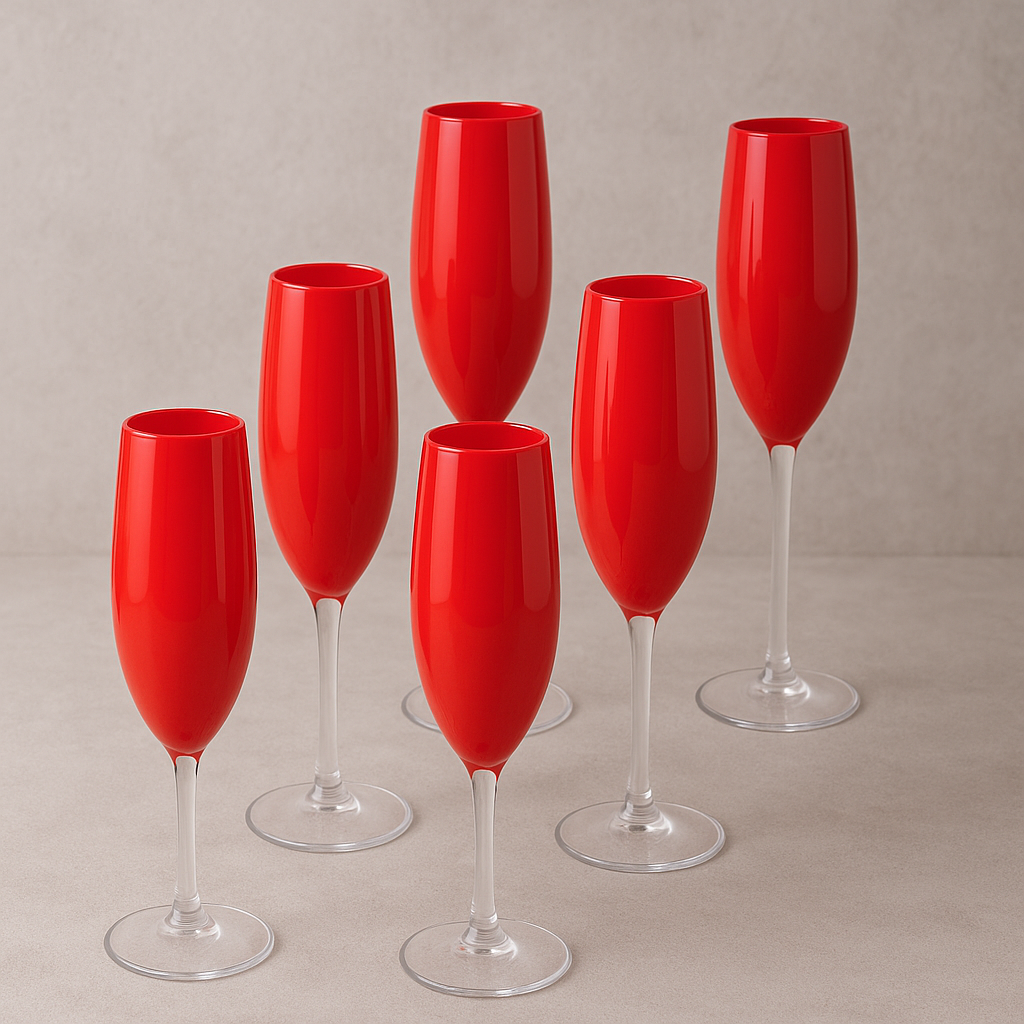 Jogo de Taças de Cristal Bohemia Gastro Champanhe