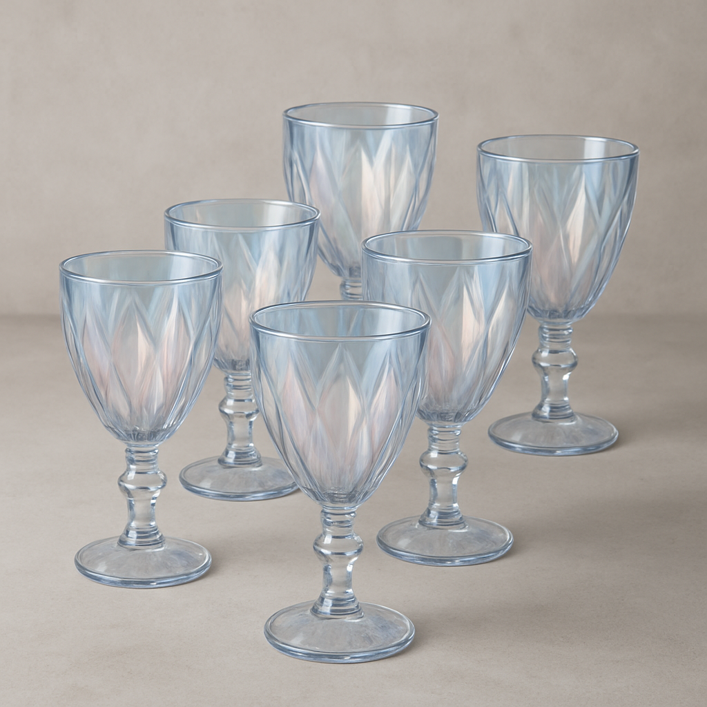 Jogo de Taças de Vidro Diamond Furta Cor 340ml
