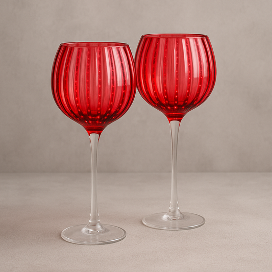 Jogo de Taças de Vidro Orquídea para Vinho 450 ml 2 Peças